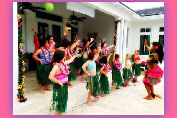 kids birthday party polynesian dancers